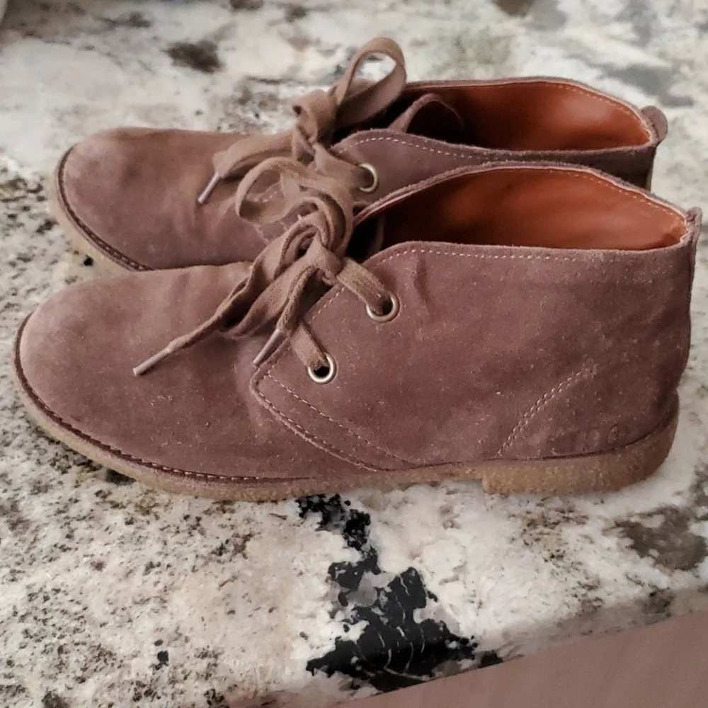 Lucky Brand Ankle Boots Emillia Size 6.5 Booties Brown